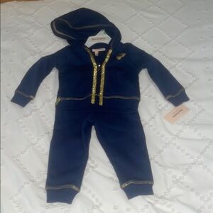 Juicy Couture Navy Tracksuit with Gold Accents